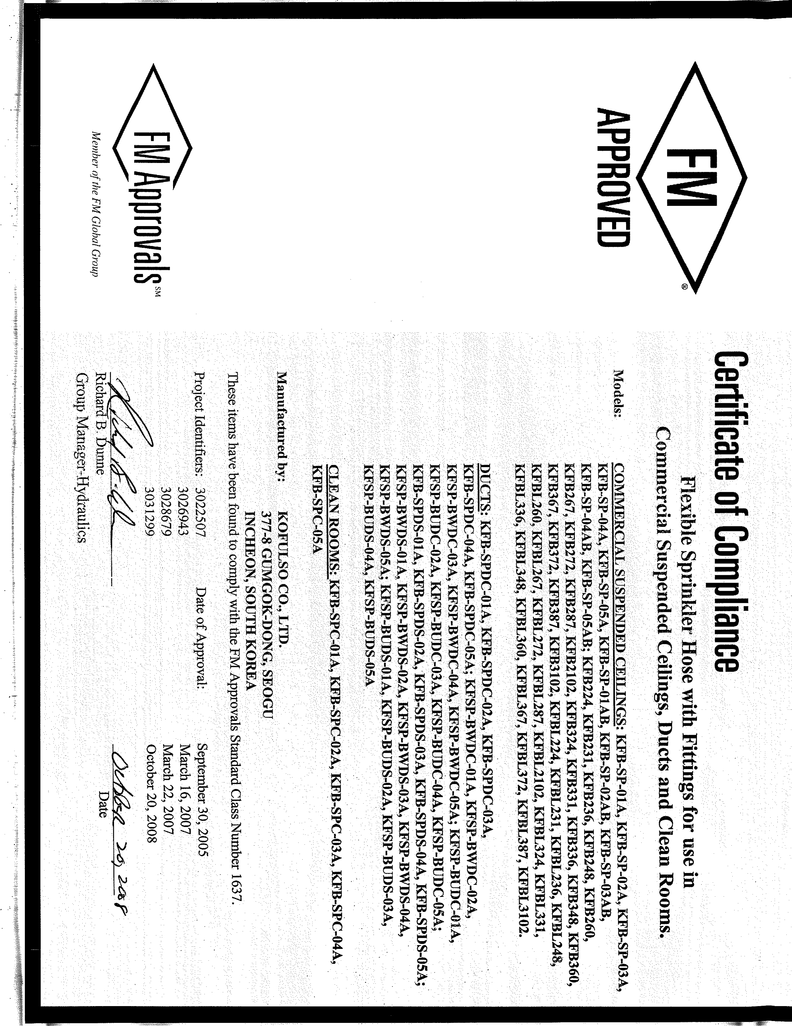 Flexible Sprinkler Hose with Fittings for use in Commercial Suspended Ceilings, ...