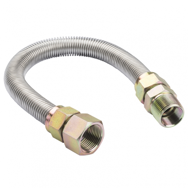 1/2” ID (5/8” OD) Uncoated Stainless Steel Gas Connector 제품사진